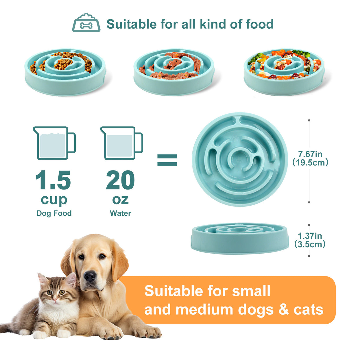 Slow Feeder Puzzle Dog Bowl – Silicone Anti-Choke