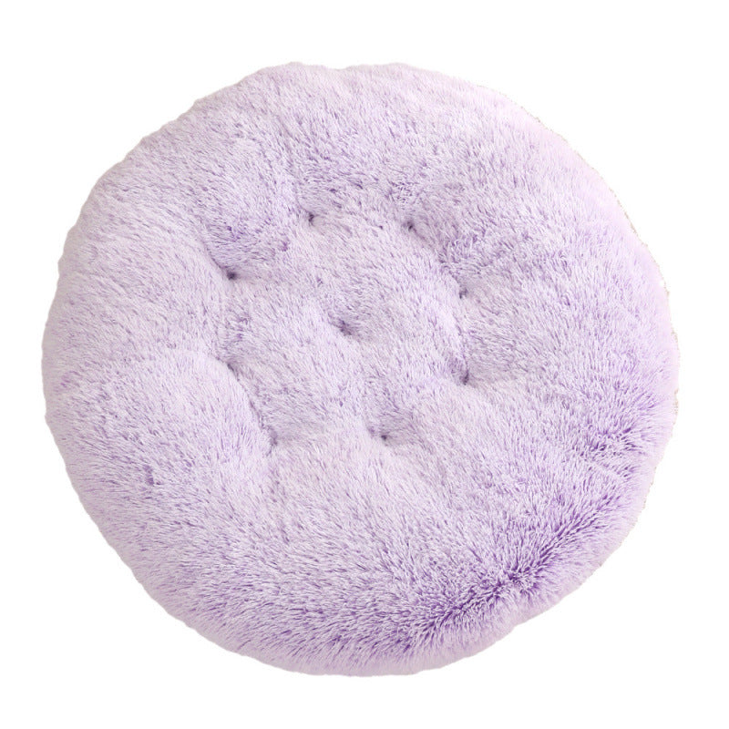 Plush Donut Pet Bed – Round Warm Sleeping Mat