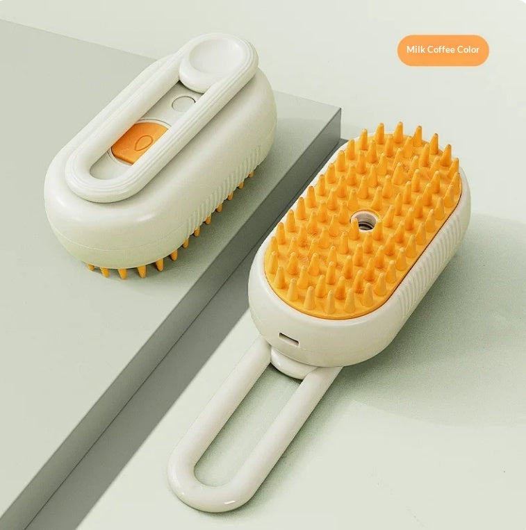 Steamy Cat & Dog Brush 3-in-1 – Electric Spray Comb