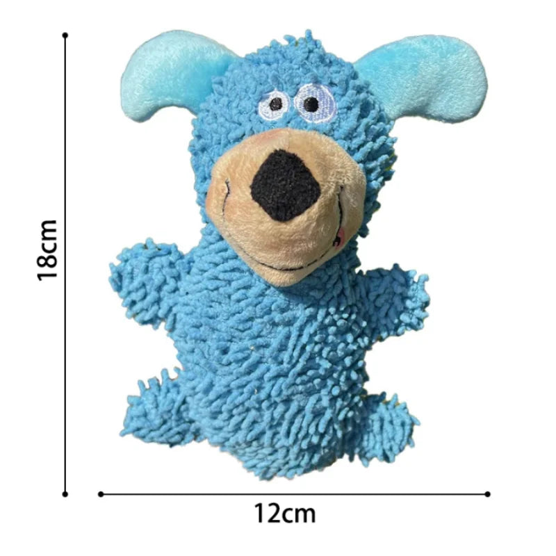 Durable Pet Dog Plush Toy for Small Breeds - Animal Shape Squeaky Chew Cleaning Toy