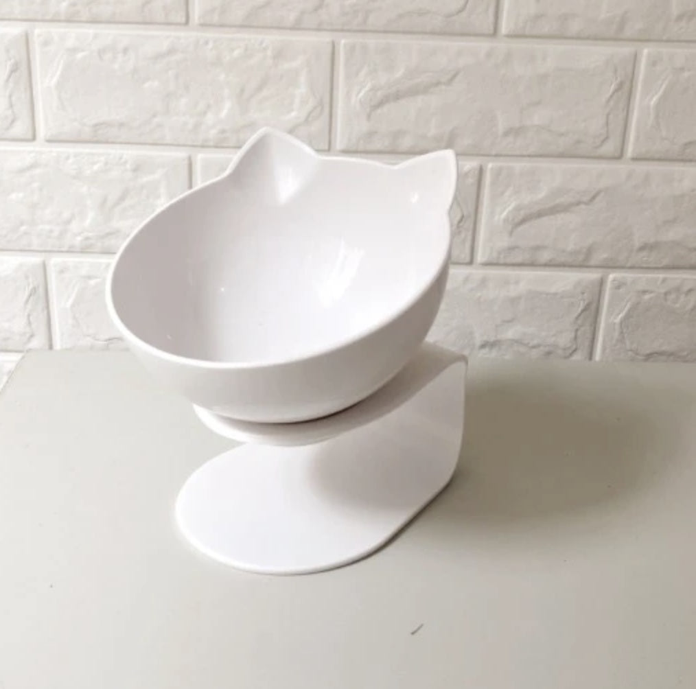 Raised Cat Double Bowl – Neck-Friendly Feeder