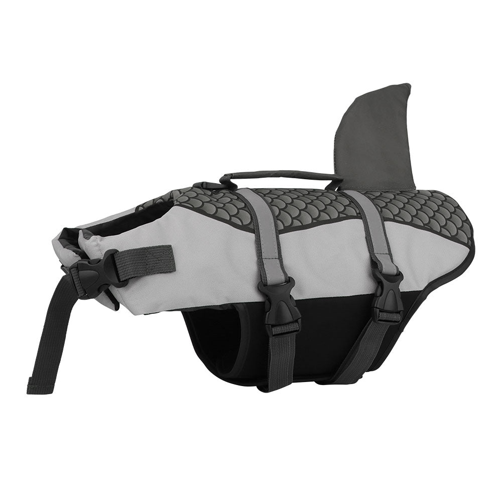 Dog Life Jacket Vest for Swimming - Shark Design Pet Swimwear and Harness for Summer Safety