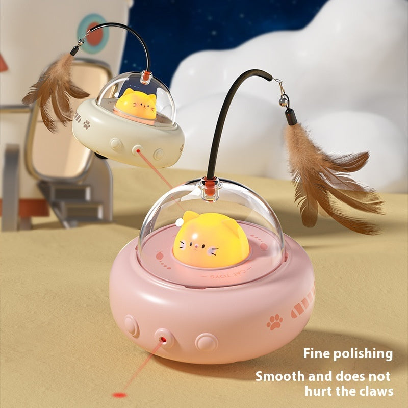 Smart UFO Cat Teaser – Interactive Electric Cat Toy