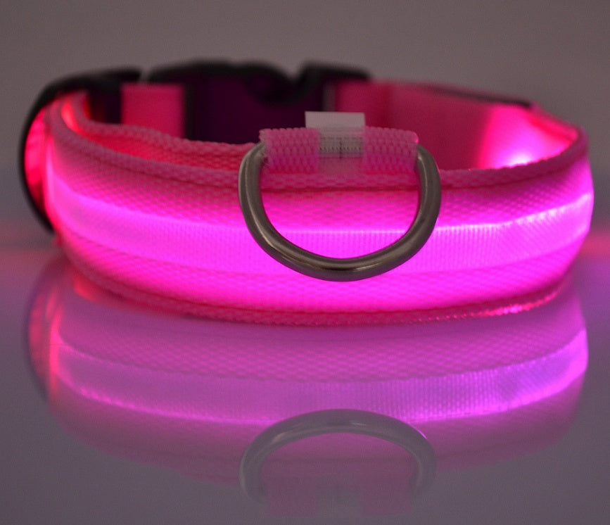 LED Light-Up Dog Collar for Night Safety
