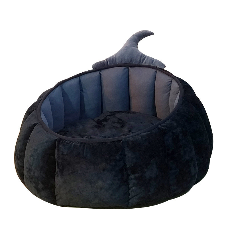 Pumpkin Cat Bed – Cozy Halloween Cave for Cats & Small Dogs