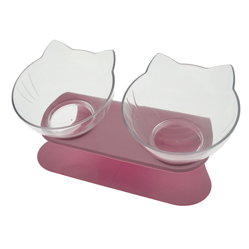 Raised Cat Double Bowl – Neck-Friendly Feeder