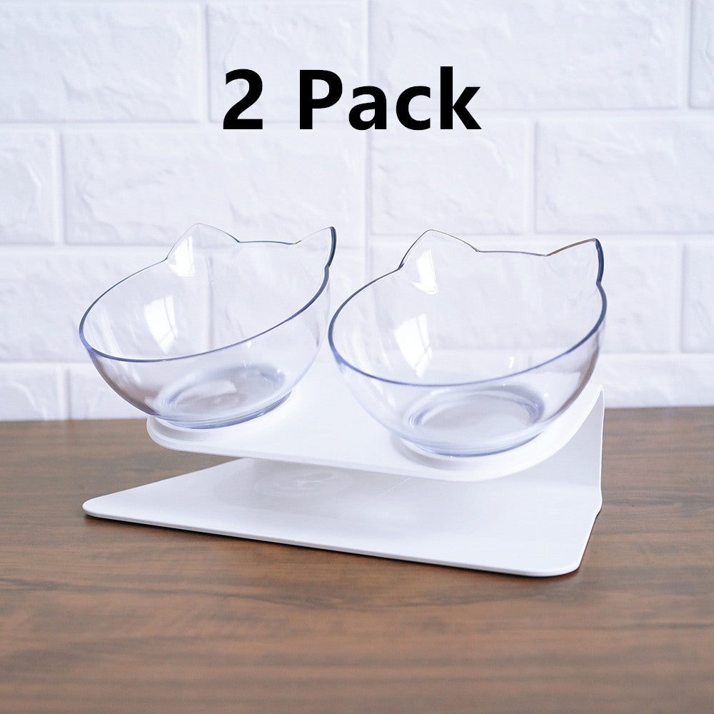 Raised Cat Double Bowl – Neck-Friendly Feeder