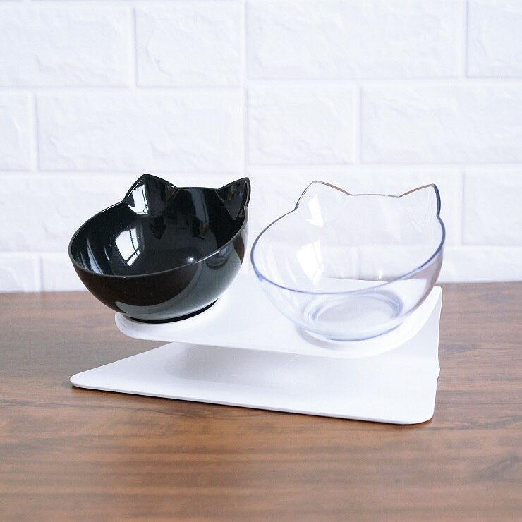 Raised Cat Double Bowl – Neck-Friendly Feeder