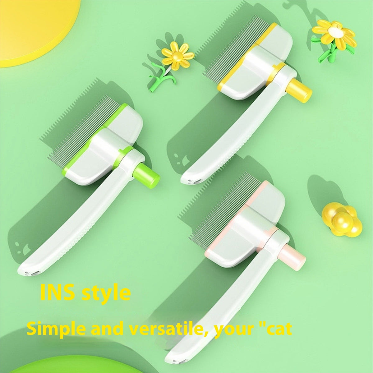 Self-Cleaning Pet Comb for Shedding & Tangles