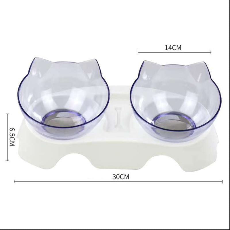 Raised Cat Double Bowl – Neck-Friendly Feeder