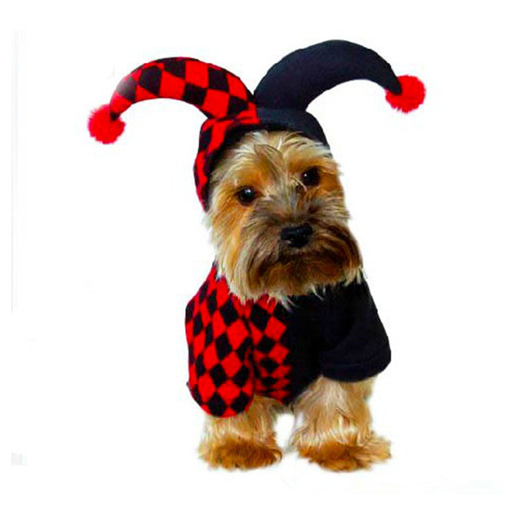 Clown Pet Costume – Funny Halloween Outfit for Dogs & Cats