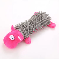 Durable Pet Dog Plush Toy for Small Breeds - Animal Shape Squeaky Chew Cleaning Toy