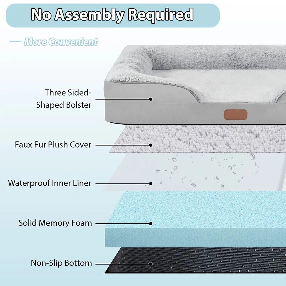 Waterproof Dog Sofa Bed – Large, for Dogs & Cats