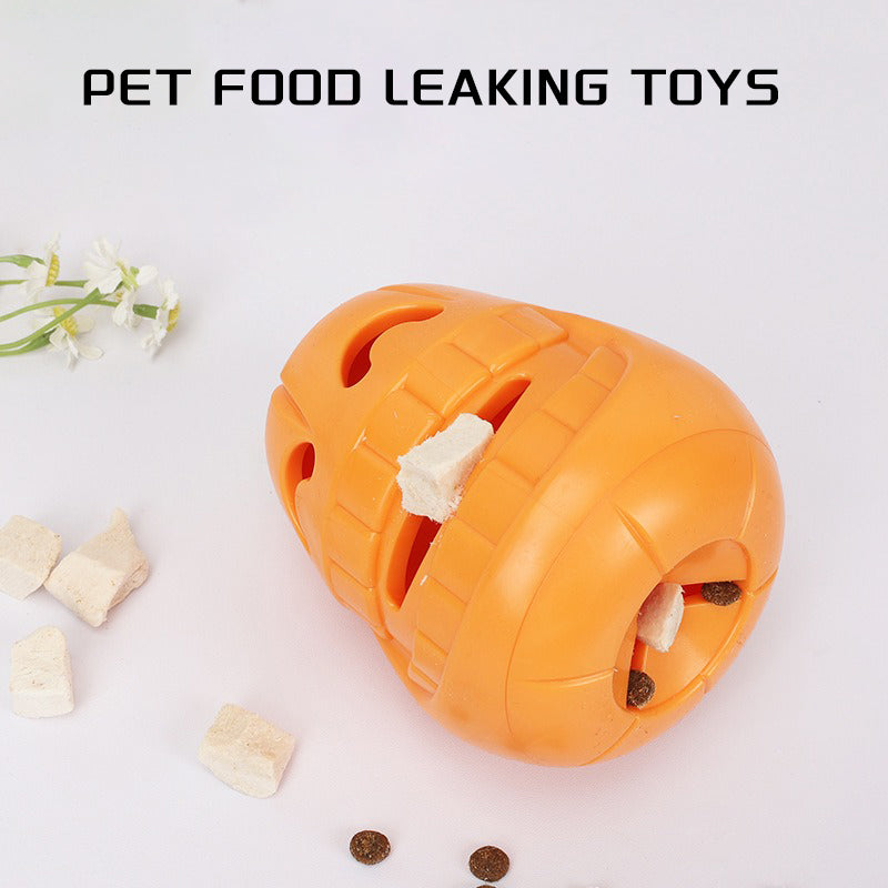 Pumpkin Treat-Dispensing Dog Toy – Slow Feeder Chew