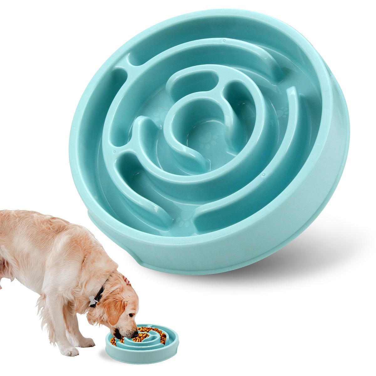 Slow Feeder Puzzle Dog Bowl – Silicone Anti-Choke