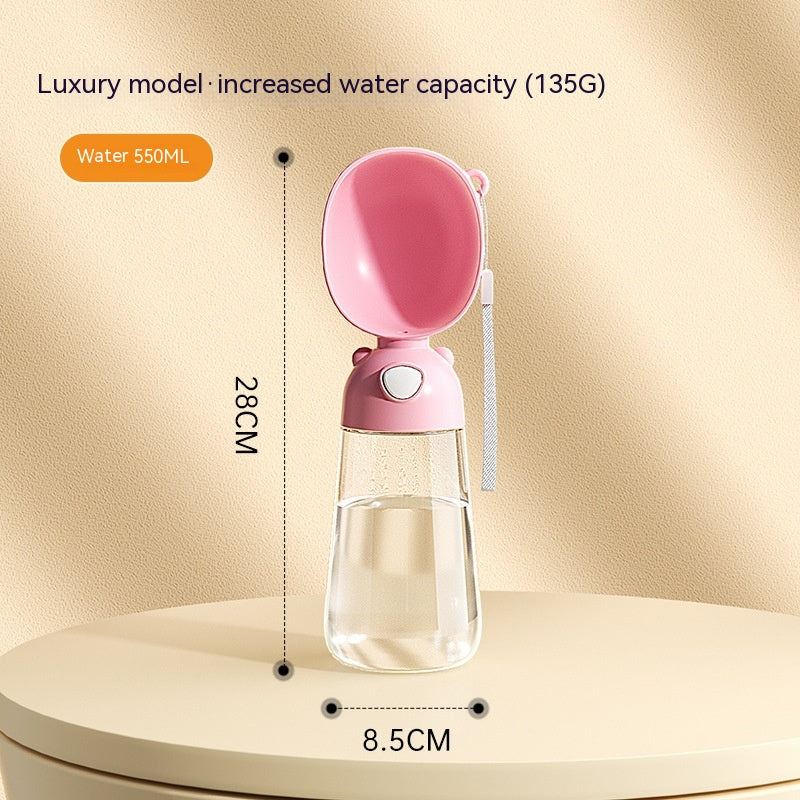 Portable Dog Water Bottle and Food Container - Outdoor Travel Feeder Bowl and Water Dispenser for Pets