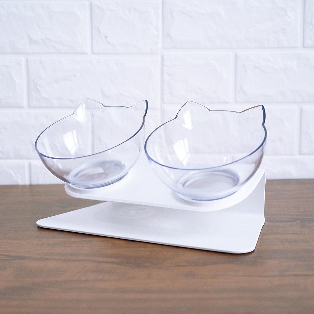 Raised Cat Double Bowl – Neck-Friendly Feeder