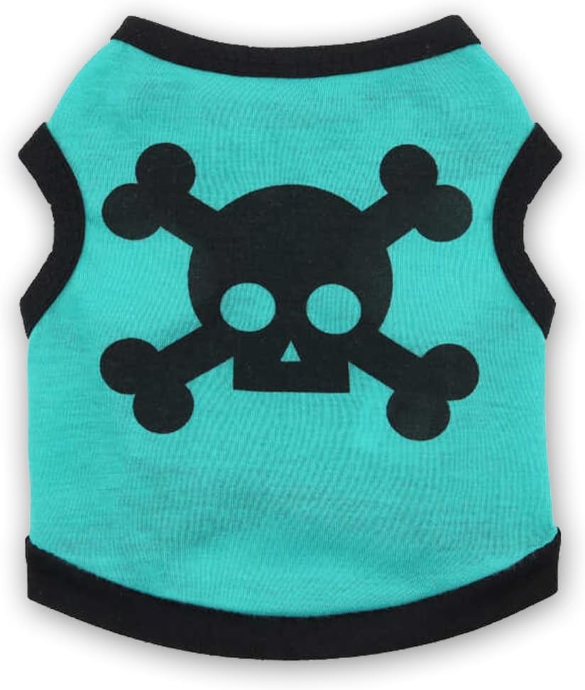 Skull Tank Top for Dogs & Cats – Stretch Cotton Vest
