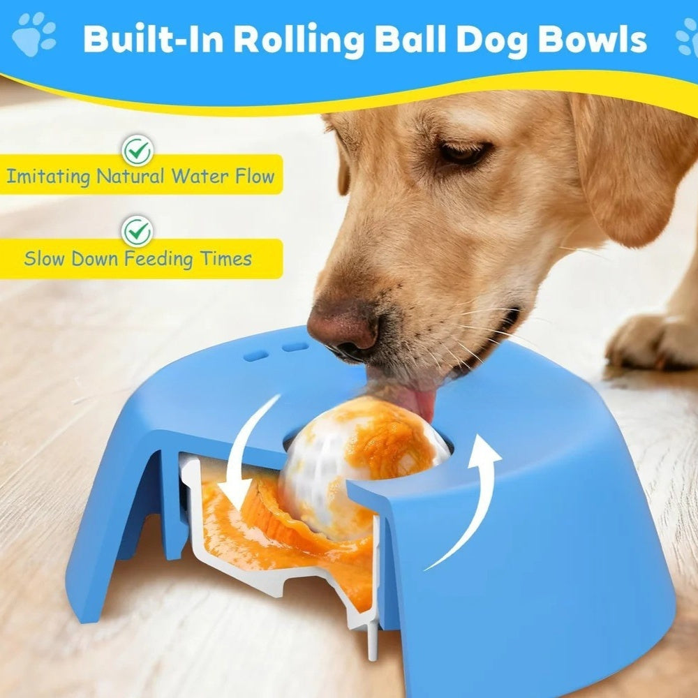 Non-Slip Slow-Feeding Dog Bowl