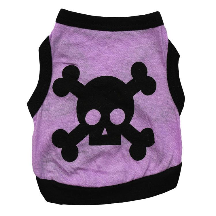 Skull Tank Top for Dogs & Cats – Stretch Cotton Vest