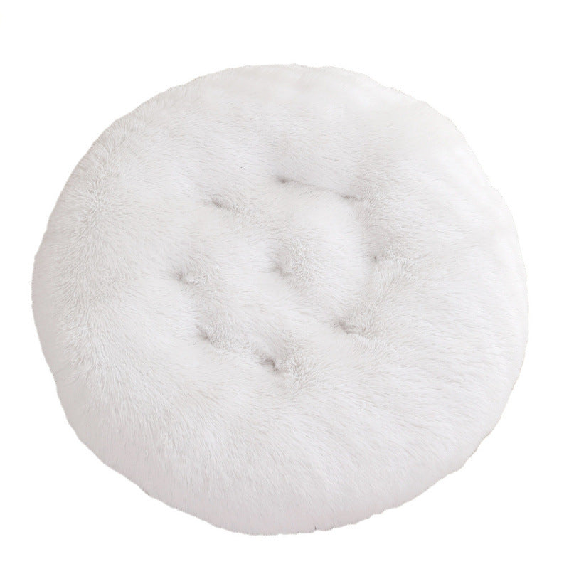 Plush Donut Pet Bed – Round Warm Sleeping Mat