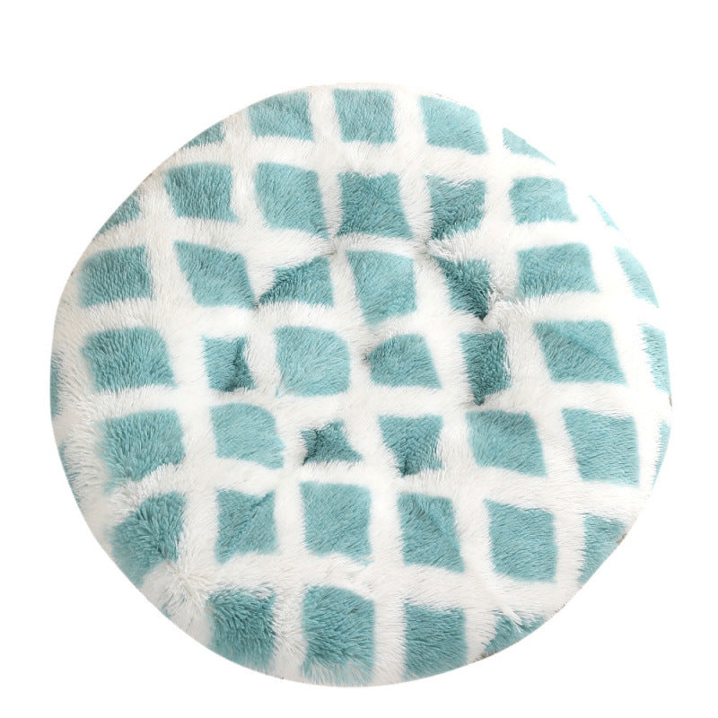 Plush Donut Pet Bed – Round Warm Sleeping Mat