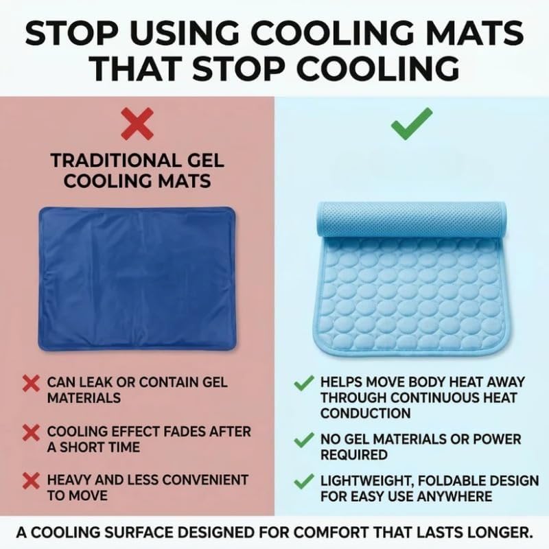 Cooling Ice-Silk Pet Mat for Summer