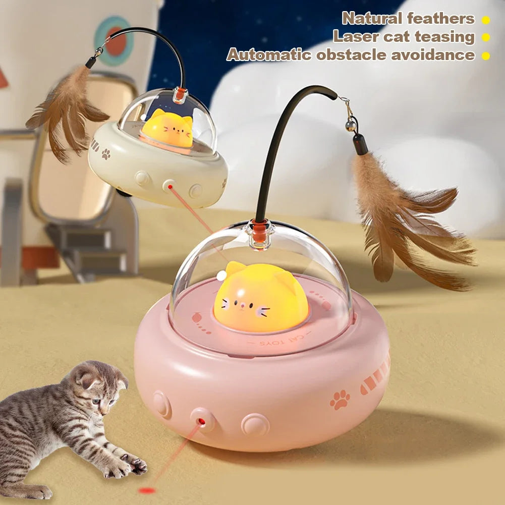 Smart UFO Cat Teaser – Interactive Electric Cat Toy