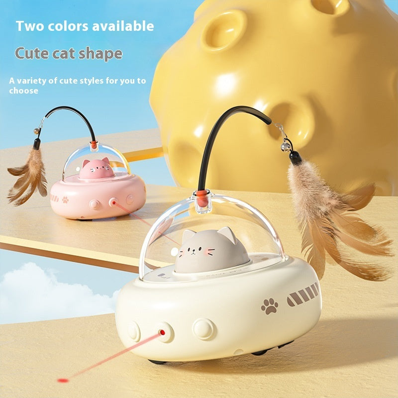 Smart UFO Cat Teaser – Interactive Electric Cat Toy