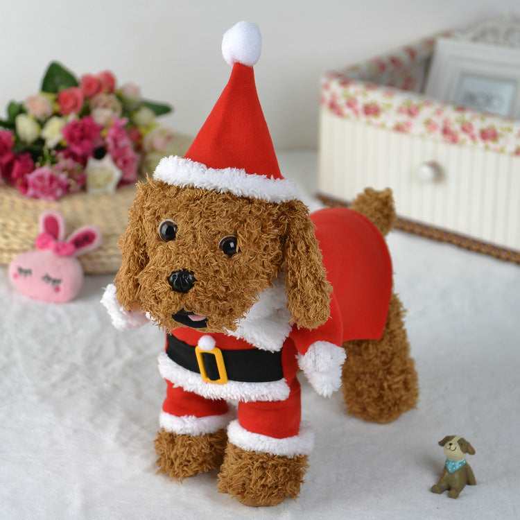 Standing Santa Dog Costume – Christmas Suit with Hat
