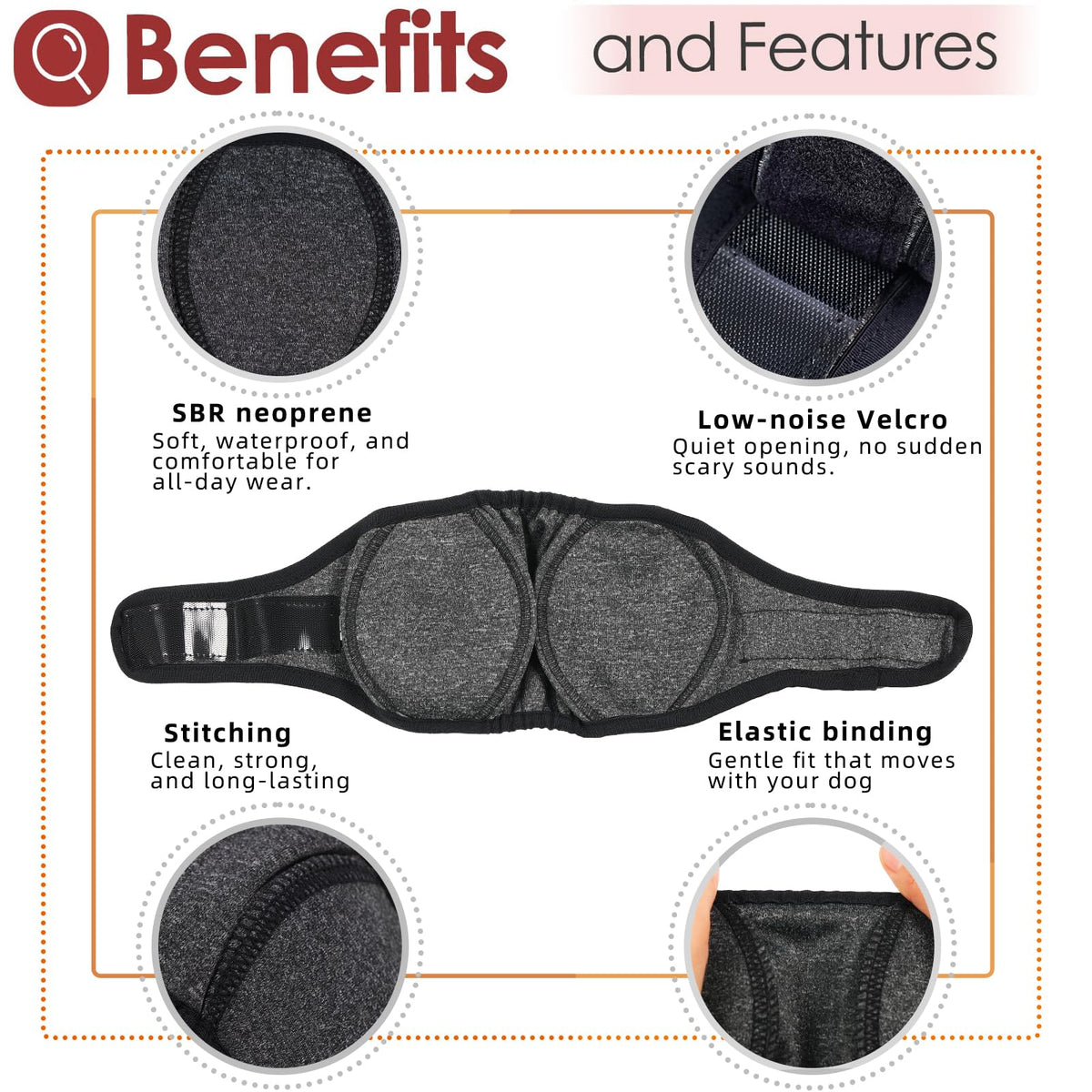 Calming Dog Ear Wrap for Anxiety & Thunder