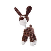 Durable Pet Dog Plush Toy for Small Breeds - Animal Shape Squeaky Chew Cleaning Toy