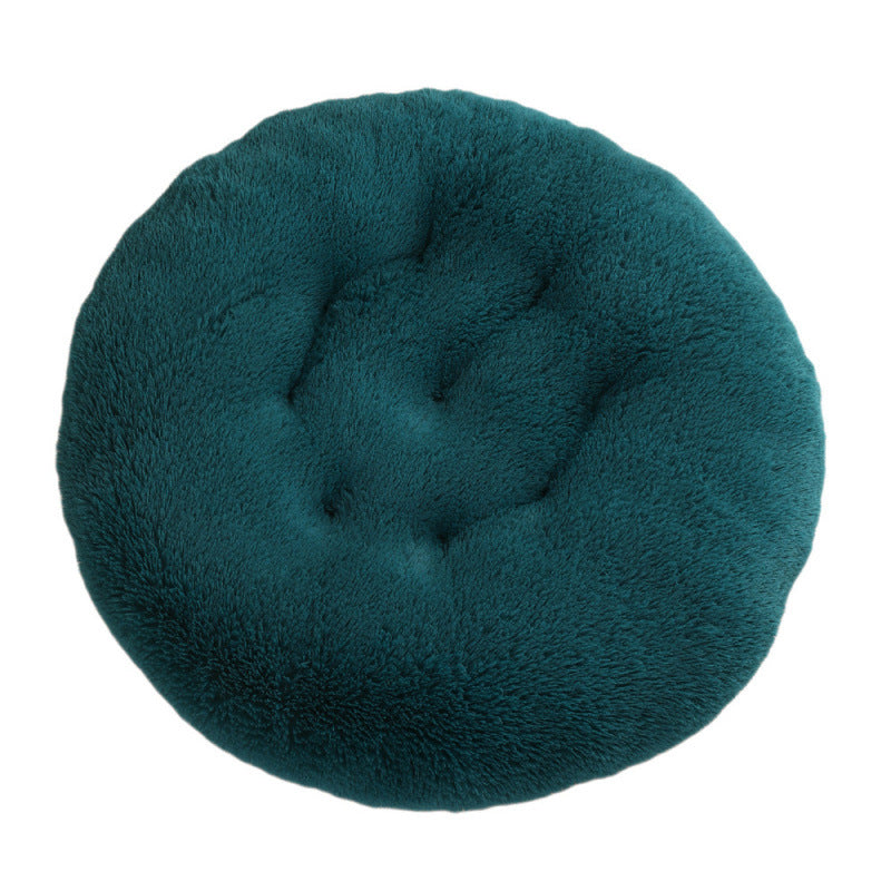 Plush Donut Pet Bed – Round Warm Sleeping Mat