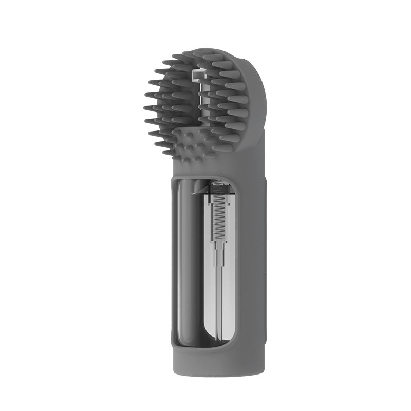 2-in-1 Pet Bath Brush with Soap Dispenser