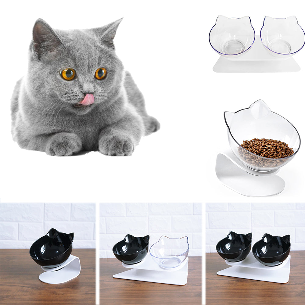 Raised Cat Double Bowl – Neck-Friendly Feeder
