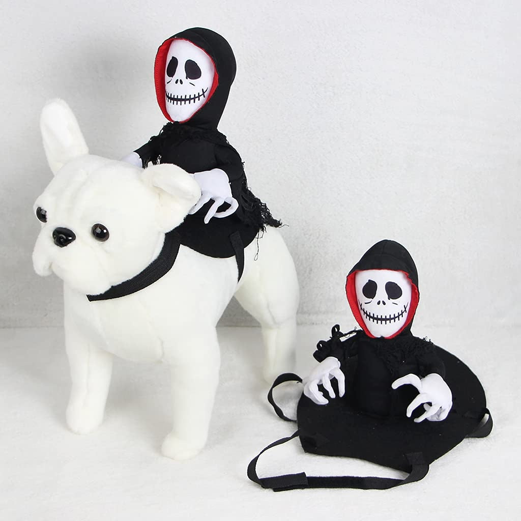 Grim Reaper Riding Costume for Dogs – Halloween Cosplay