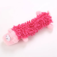 Durable Pet Dog Plush Toy for Small Breeds - Animal Shape Squeaky Chew Cleaning Toy