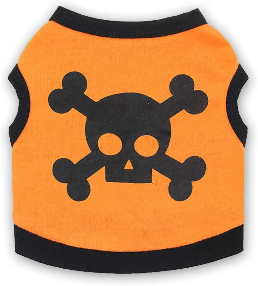 Skull Tank Top for Dogs & Cats – Stretch Cotton Vest