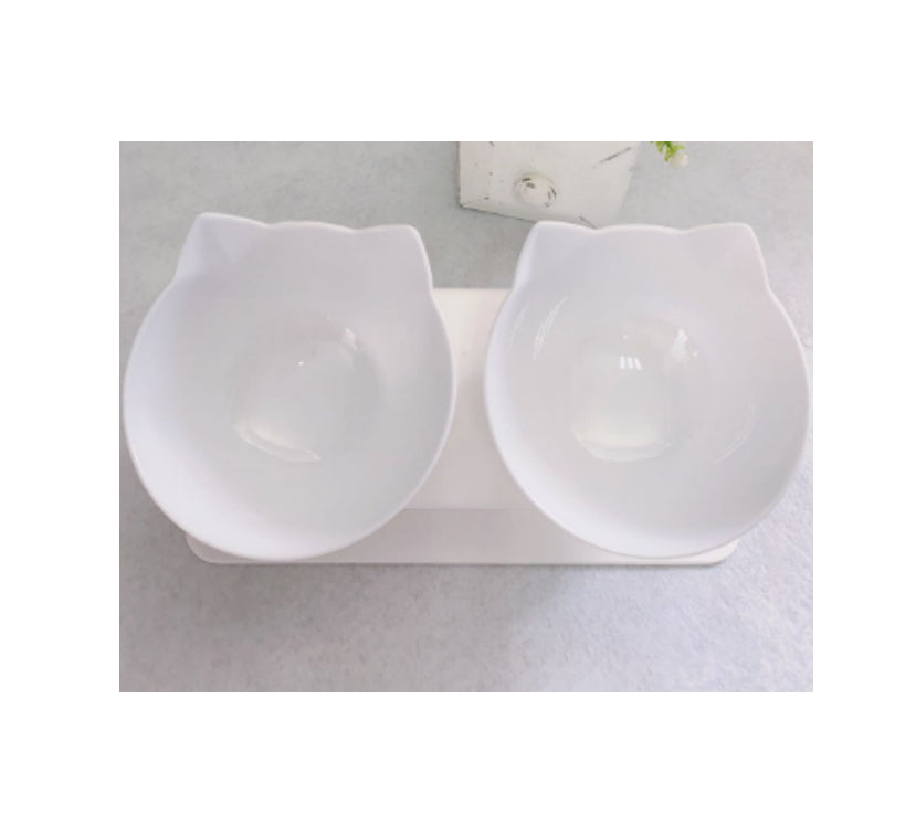 Raised Cat Double Bowl – Neck-Friendly Feeder