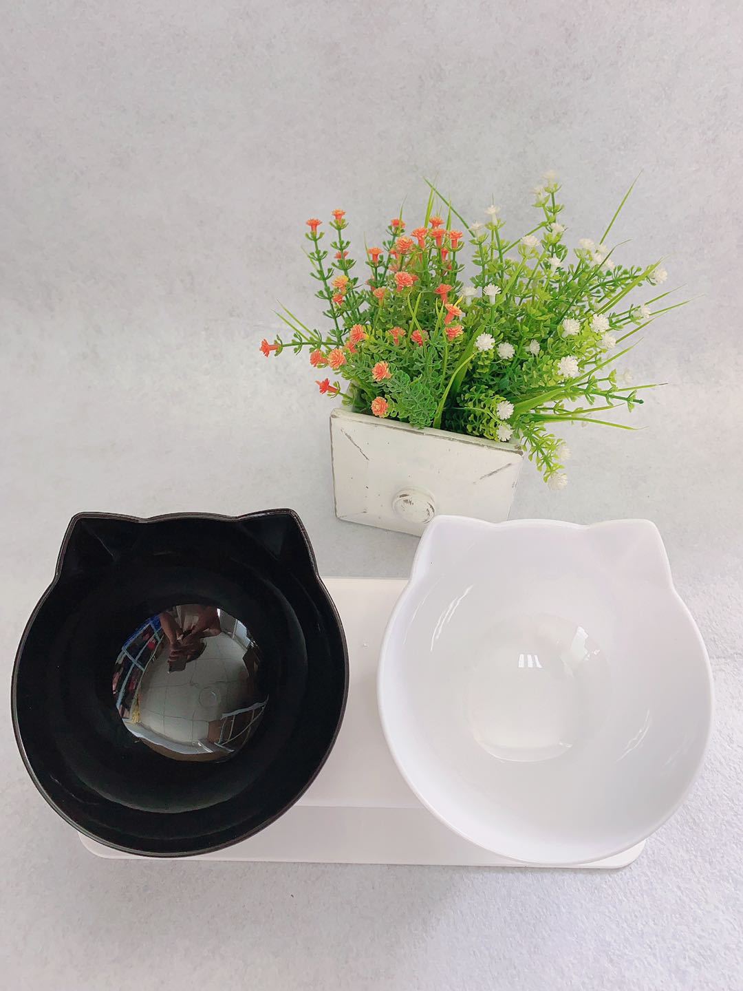 Raised Cat Double Bowl – Neck-Friendly Feeder