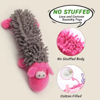 Durable Pet Dog Plush Toy for Small Breeds - Animal Shape Squeaky Chew Cleaning Toy
