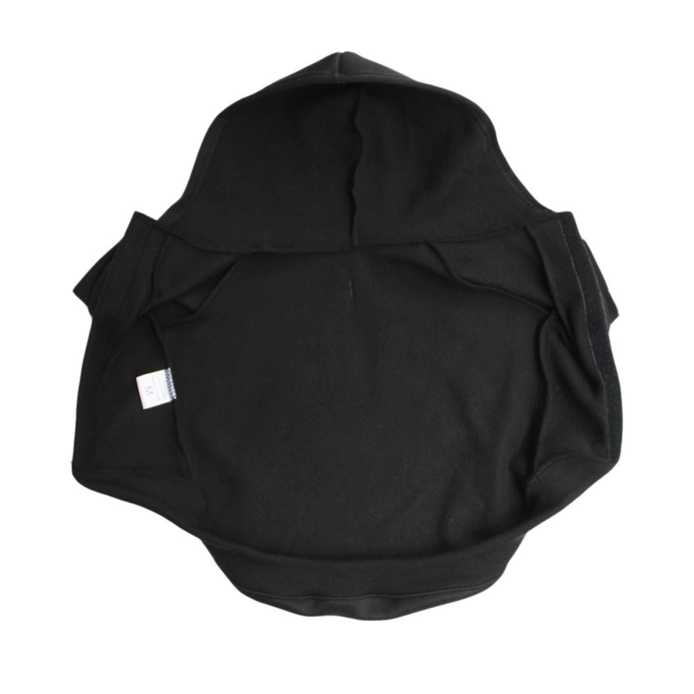 Skeleton Hoodie for Dogs – Black Fleece Halloween Pullover