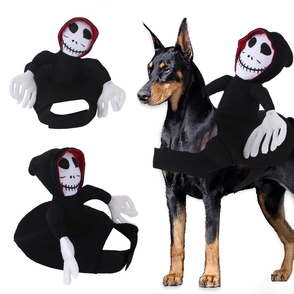 Grim Reaper Riding Costume for Dogs – Halloween Cosplay