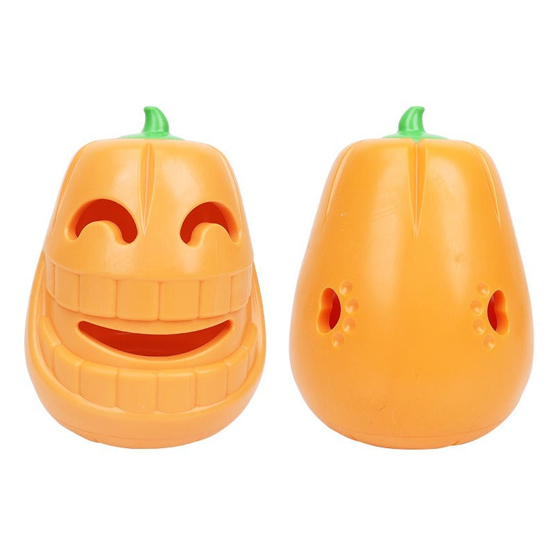 Pumpkin Treat-Dispensing Dog Toy – Slow Feeder Chew