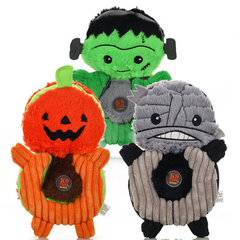 Halloween Squeaky Dog Toys – Witch, Devil & Pumpkin Set