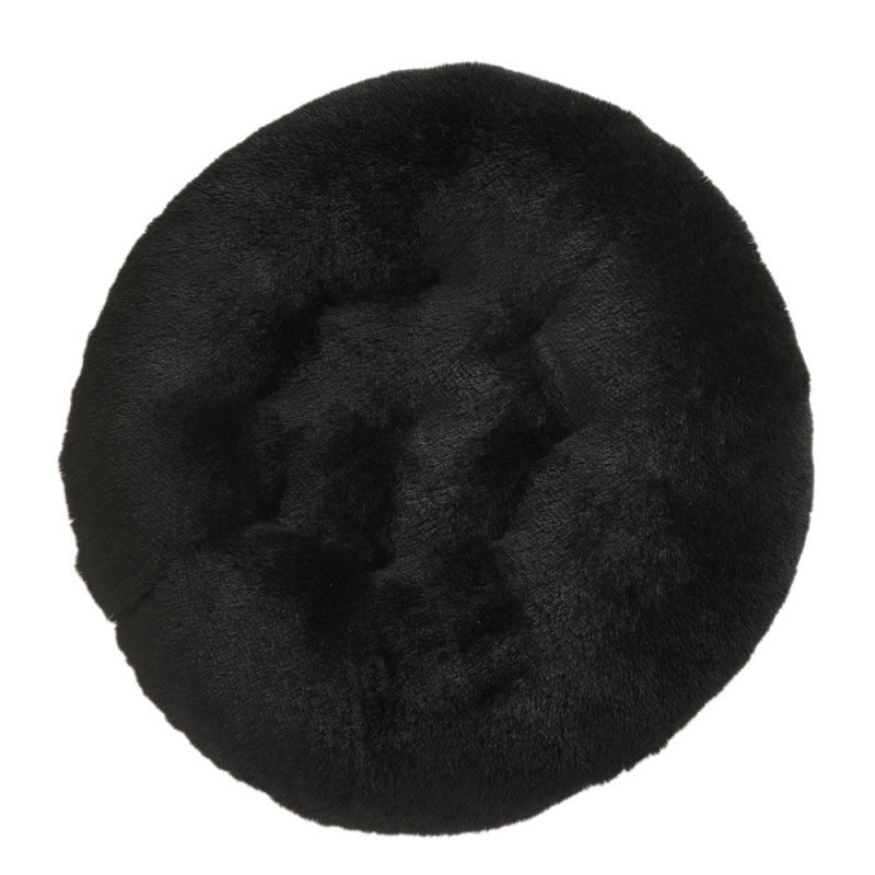 Plush Donut Pet Bed – Round Warm Sleeping Mat