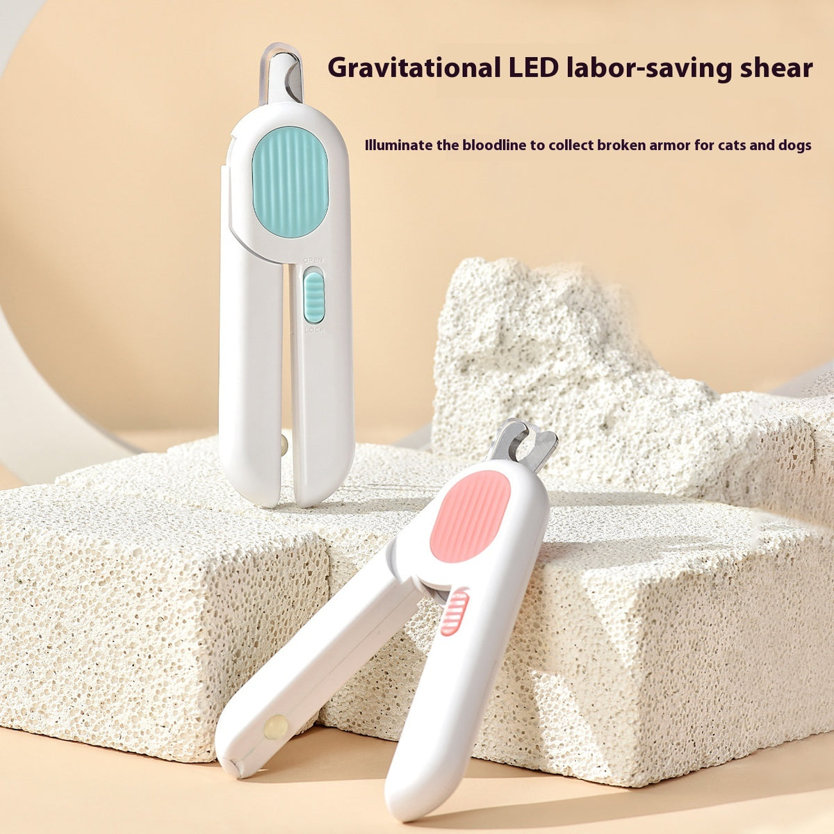 LED Pet Nail Scissors for Cats & Dogs