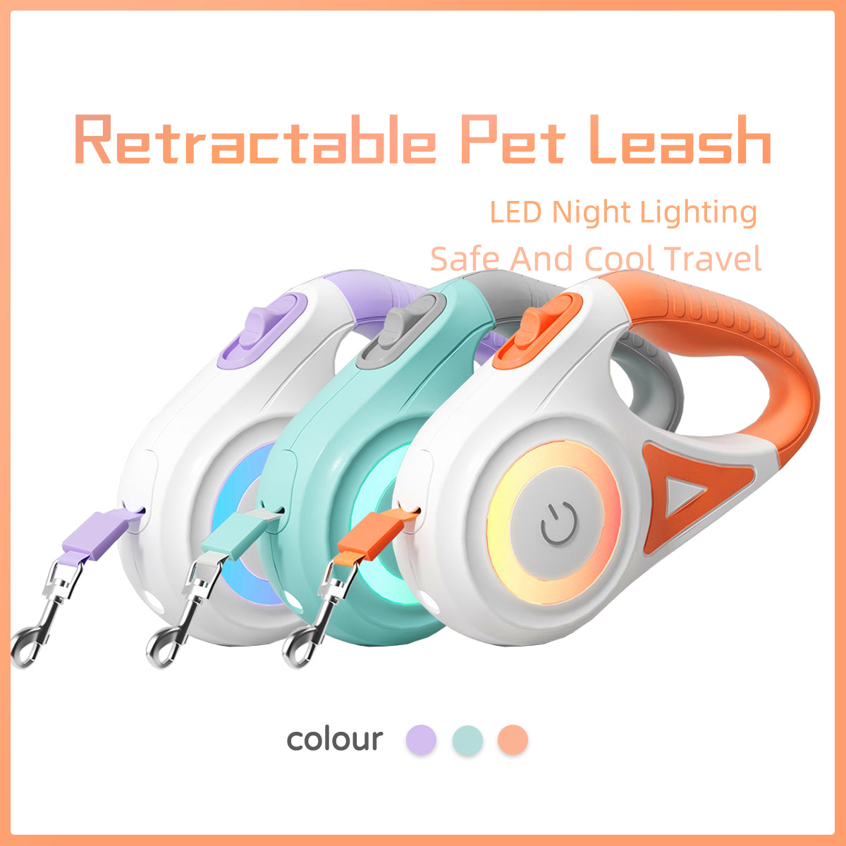 Retractable Dog Leash with Spotlight