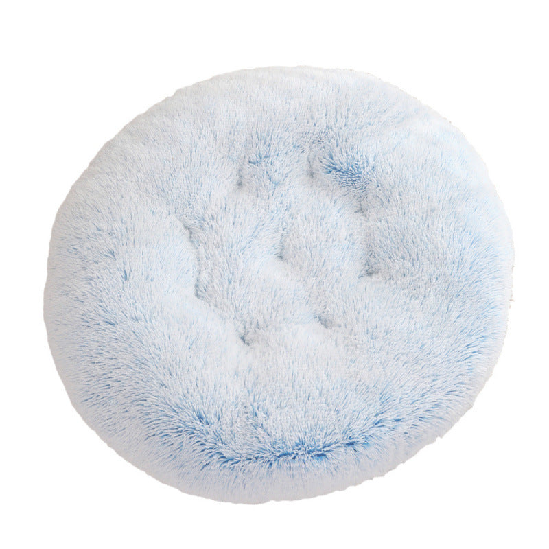 Plush Donut Pet Bed – Round Warm Sleeping Mat