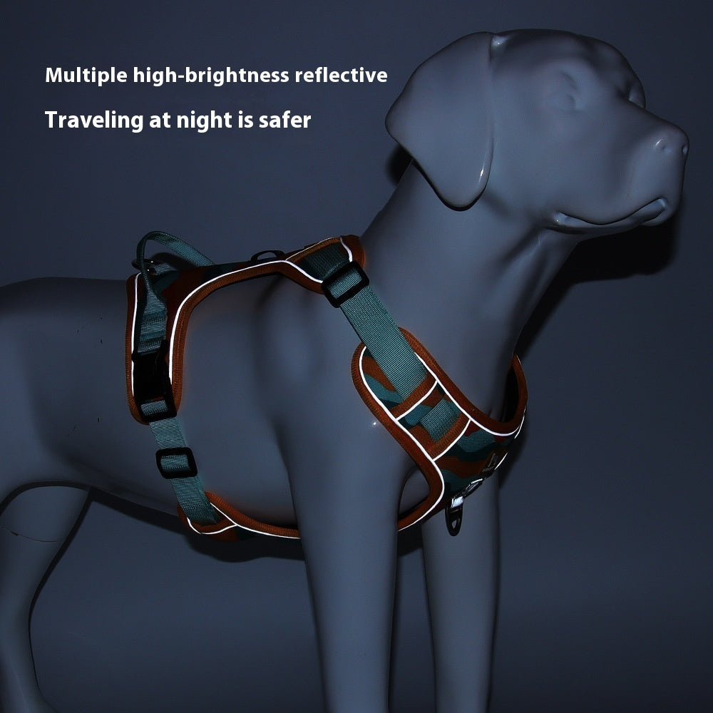 Reflective Dog Harness Leash with Handle